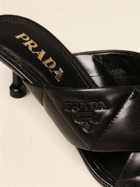 prada mens leather sandals|prada women's high heeled sandals.